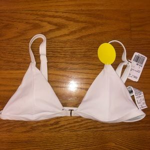 NEVER WORN white triangle bikini top